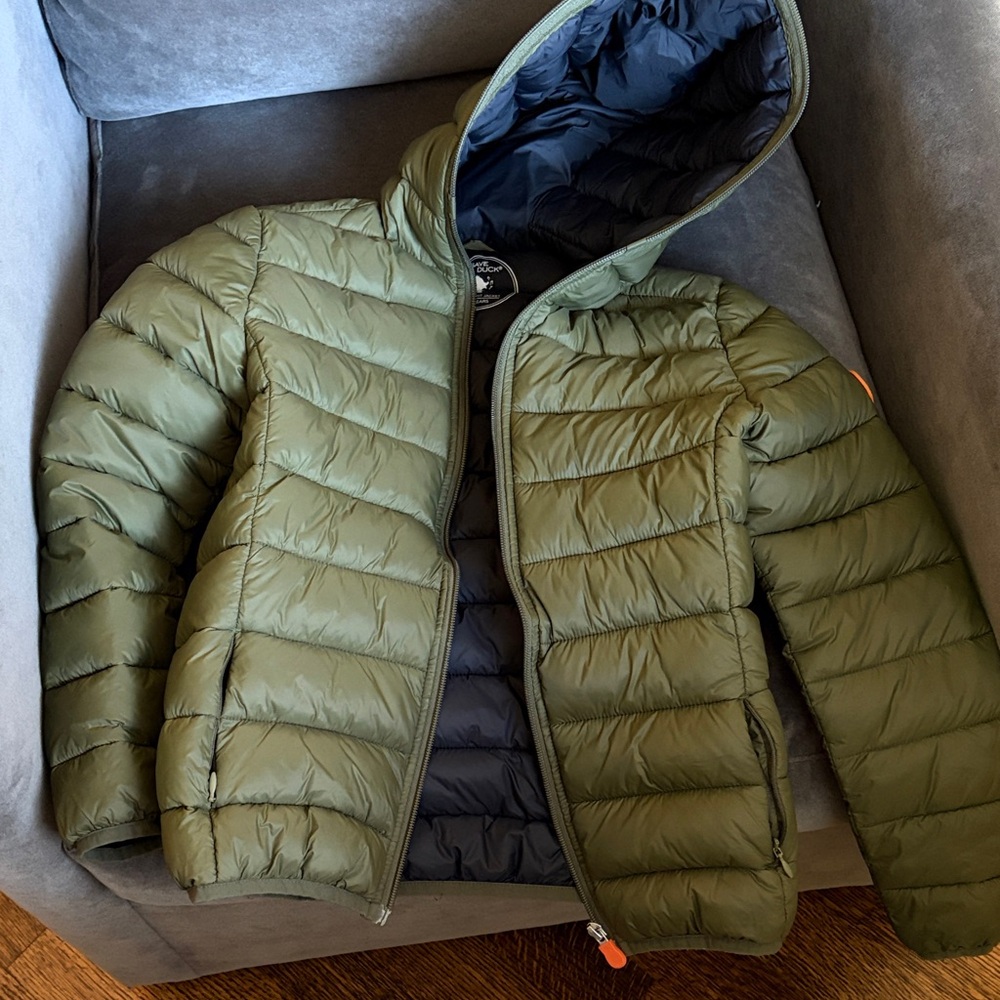 SAVE THE DUCK  Kids Olive green puffer jacket